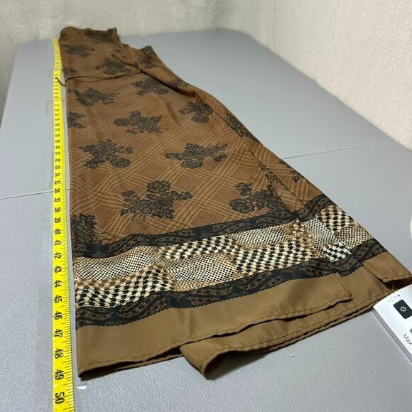 Vintage Kathie Lee Womens Y2K Whimsigoth Maxi Dress Size XL Grunge Preppy Brown - Picture 8 of 9